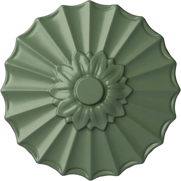 Ekena Millwork Shakuras Ceiling Medallion (Fits Canopies up to 1 3/8"), Hand-Painted Athenian Green, 9"OD x 1 3/8"P CM09SHAGF - main